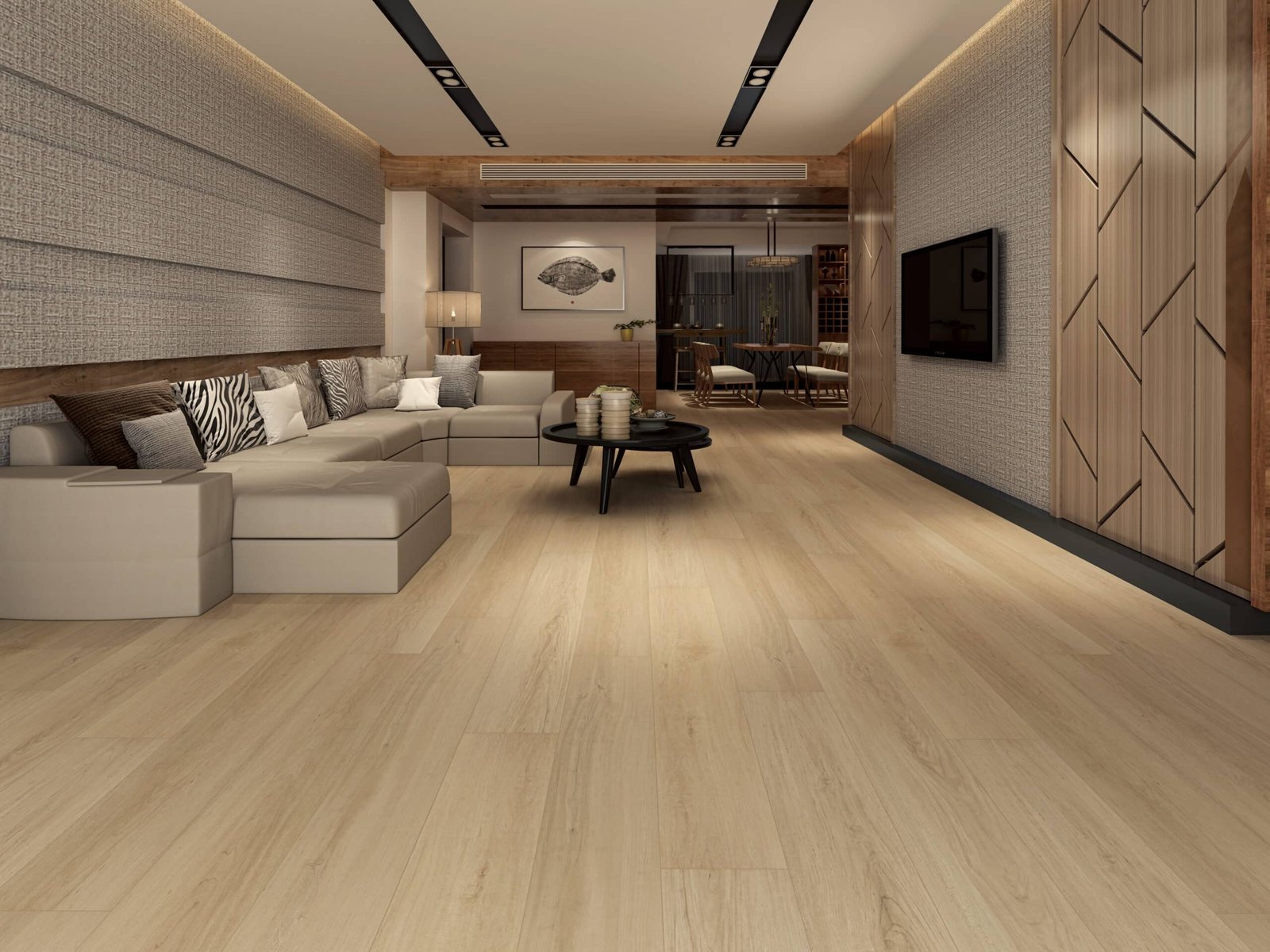 Almond laminate flooring by Cyrus - view 2