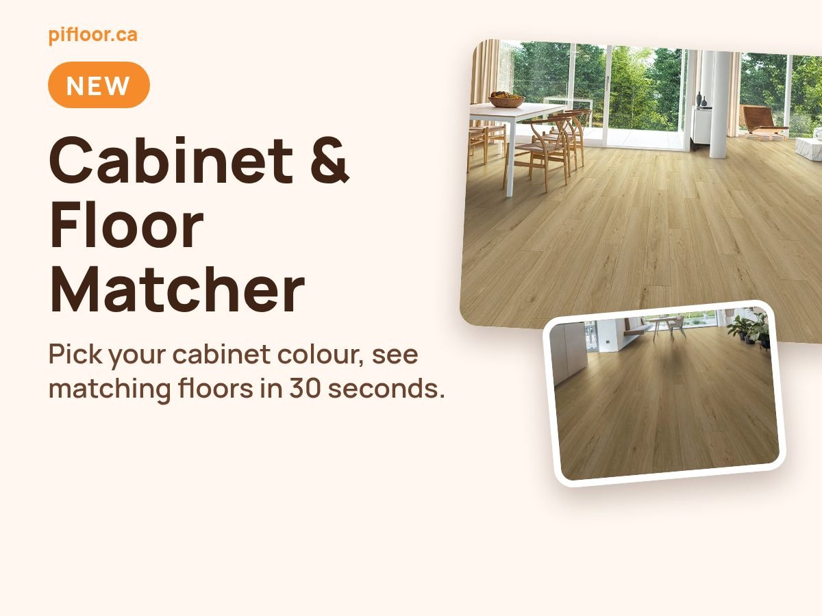 New on pifloor.ca: Cabinet and Floor Matcher - pick your cabinet colour and see matching floors